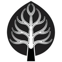 a tree with a leaf that says quot tree quot on it vector