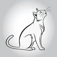 a drawing of a cat that has the word quot cat quot on it vector