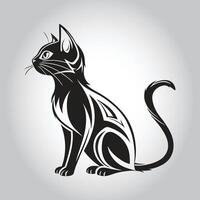 a black cat with a white background that says quot a black cat quot vector