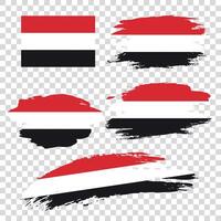Set flags of Yemen vector