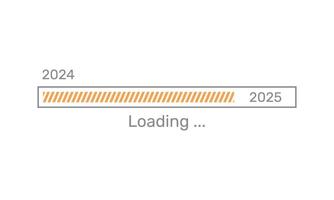 loading process ahead new year 2024 2025 design vector