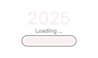 loading process ahead new year 2025 design vector
