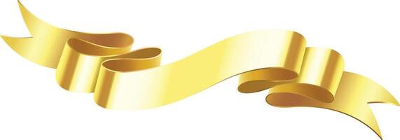 Wavy golden ribbon creating a stunning banner, enhancing festive occasions and celebrations with an elegant touch of luxury, perfect for adding charm to any event vector