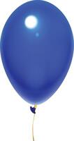 Floating gracefully, a single blue balloon rises, tethered by a shimmering gold string, embodying a simple yet elegant representation of celebration and joy vector