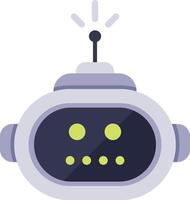 Friendly and futuristic robot receives data, transmitting a signal with its antenna, showcasing the advancements in artificial intelligence and communication technology vector