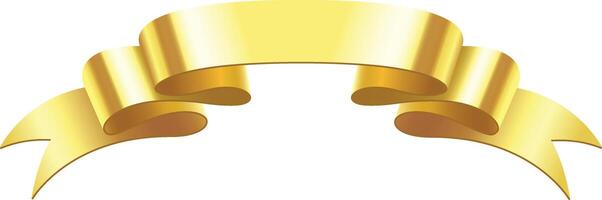 Golden ribbon banner waving with elegance, creating a sophisticated and celebratory design element, perfect for adding a touch of luxury to various projects vector