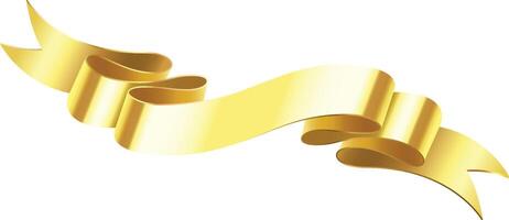 Golden ribbon waving with elegance and sophistication, creating a sense of luxury and celebration, perfect for adding a touch of glamour to any design vector