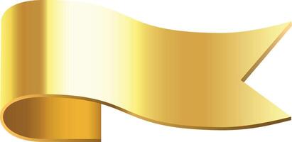 Shiny metallic gold ribbon gracefully waving in the air, adding an elegant touch to celebratory designs and enhancing festive decorations for various occasions vector
