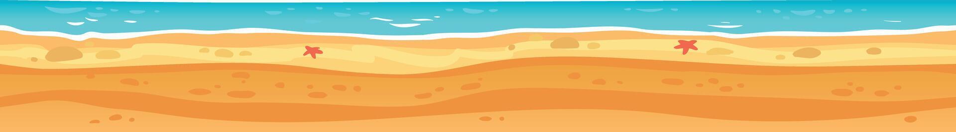 Beautiful illustration of a sandy beach with starfish, perfect for summer and travel themed projects, creating a serene and inviting atmosphere