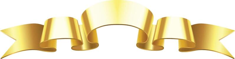 Shiny golden ribbon waving and creating an elegant banner for celebrations, awards, or festive decorations, offering a touch of luxury and sophistication vector