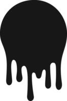 Black paint dripping down a white wall creates an eye catching abstract design, offering a modern and artistic touch, perfect for backgrounds and decorative elements in various projects vector