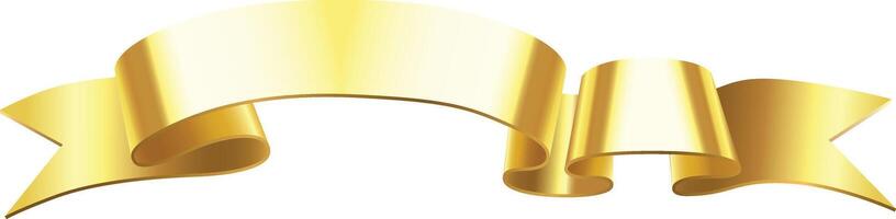 Golden ribbon waving with elegance and sophistication, creating a sense of luxury and celebration, perfect for adding a touch of glamour to any design vector