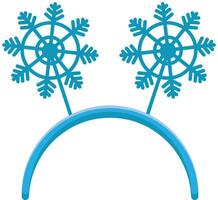 Blue snowflake headband enhancing winter celebrations, adding a festive flair to holiday gatherings, and bringing joy and cheer to family and friends during the season vector