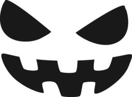 Classic carved pumpkin face designed for Halloween decorations, utilizing negative space carving techniques to create a spooky, iconic design perfect for autumn festivities vector