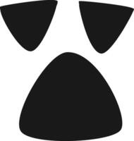 International ionizing radiation warning symbol signaling the presence of radioactive materials emitting dangerous alpha, beta and gamma rays vector