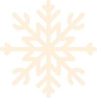 Simple beige snowflake icon, isolated against a clean white background, capturing the essence of winter, Christmas, and cold temperatures while evoking feelings of snow and ice vector
