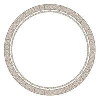 Circle oriental gold frame, workpiece for your design. Ornamental elements and motifs of Turkic, Kazakh, Kyrgyz, Uzbek, national Asian decor for plate, textile and print design. Round frame. vector
