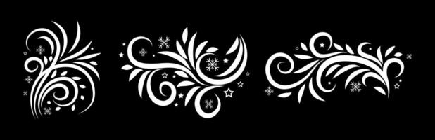 Set of calligraphic and typographic elements vector