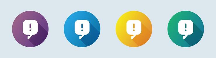 Issue solid icon in flat design style. Problem signs illustration. vector