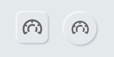Performance line icon in neomorphic design style. Fast signs illustration. vector