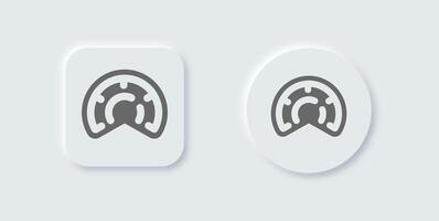 Performance solid icon in neomorphic design style. Fast signs illustration. vector