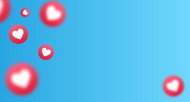 Like social media background. Community concept illustration. Heart for live stream chat background. vector