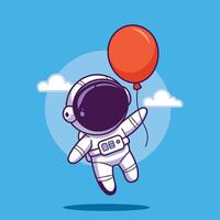 Discover the Joy of Space Exploration with a Red Balloon vector