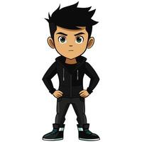A cartoon drawing of a man with a smile on his face vector