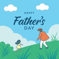 Happy Father's day greeting card background vector