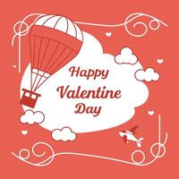 Abstract Happy Valentine's day love background vector