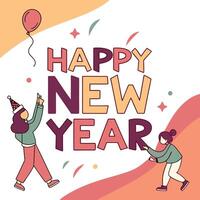 happy new year background vector