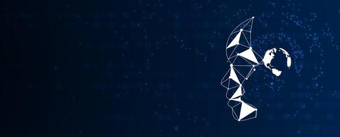 A white face with a blue background vector