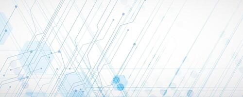 Abstract technology background with blue lines vector