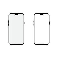 Modern smartphone device black mockup template. Phone for ad campaigns and app preview vector