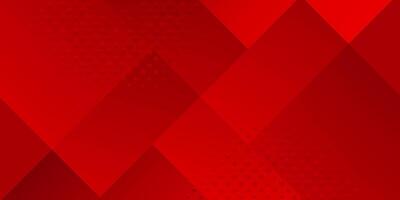 Red light square with halftone geometric abstract background. Banner illustration template design vector