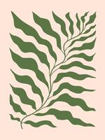tropical natural element pattern botanical art poster vector