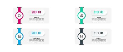 Business workflow for presentation. vector