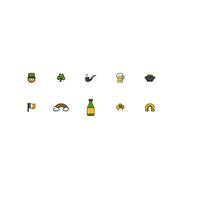 Set of Happy St. Patrick's day elements vector