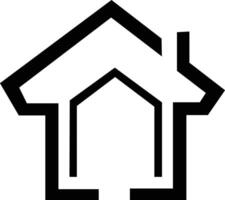 Simple Black Silhouette of a Classic House Design vector