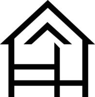 Abstract house graphic logo design vector