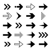Arrow icon set collection. Arrows, arrowhead sign symbol vector