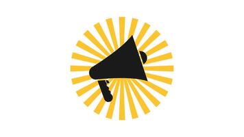 Megaphone animation icon video