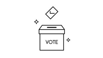 Election day, Ballot being dropped into box with checkmark. Voting, elections, decision making, democracy, political concepts, voting process illustration, voting rights concept. video