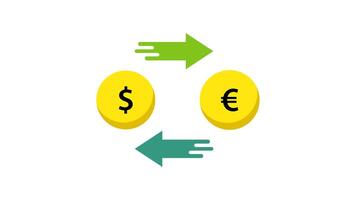Currency coin animation with stars and sparkles alpha channel 4k video
