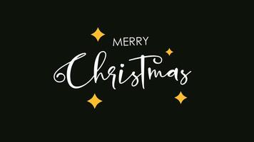 Marry Christmas Text with dark green background animation video