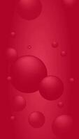 Animation of red ball bubble vertical background with color gradation. Loop playback on 4K footage. Suitable for wallpapers, presentations, banners, etc. video