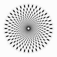 Halftone speed spiral dotted lines in perspective Radial swirl element by illustrator vector