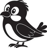 Simple bird silhouette vector