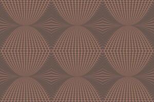 Abstract geometric design with dotted lines in the square shape. Contemporary seamless repeat pattern in brown tones. Dotty modern style. illustration vector