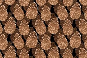 Winter seamless pattern with pinecones. Design for wrapping paper, fabric, textile, cards. illustration vector